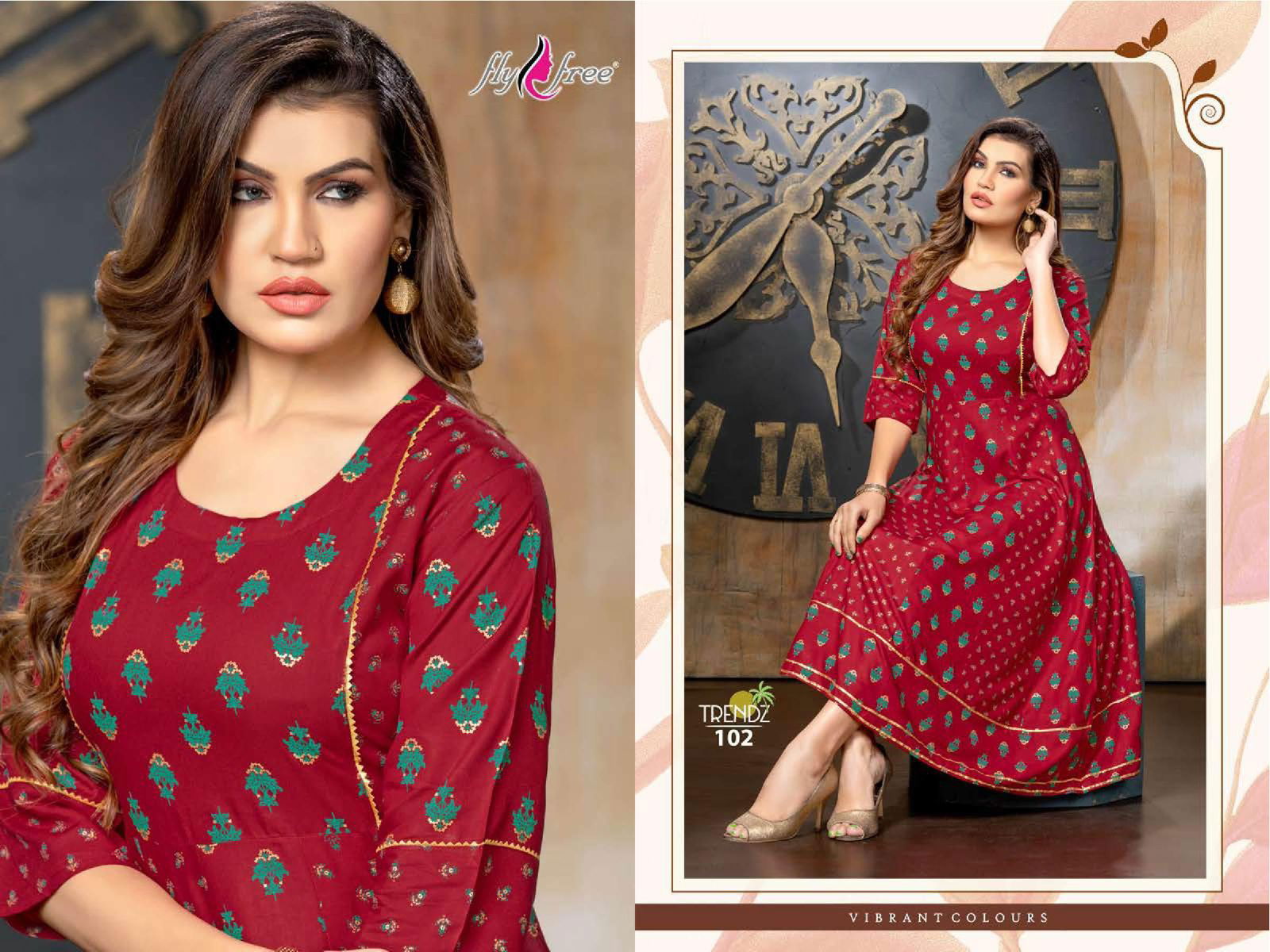 Fly Free Trendz Ethnic Wear Wholesale Anarkali Kurti Collection